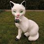 Deko Katzen - Katzenfigur für Garten, weiss 2