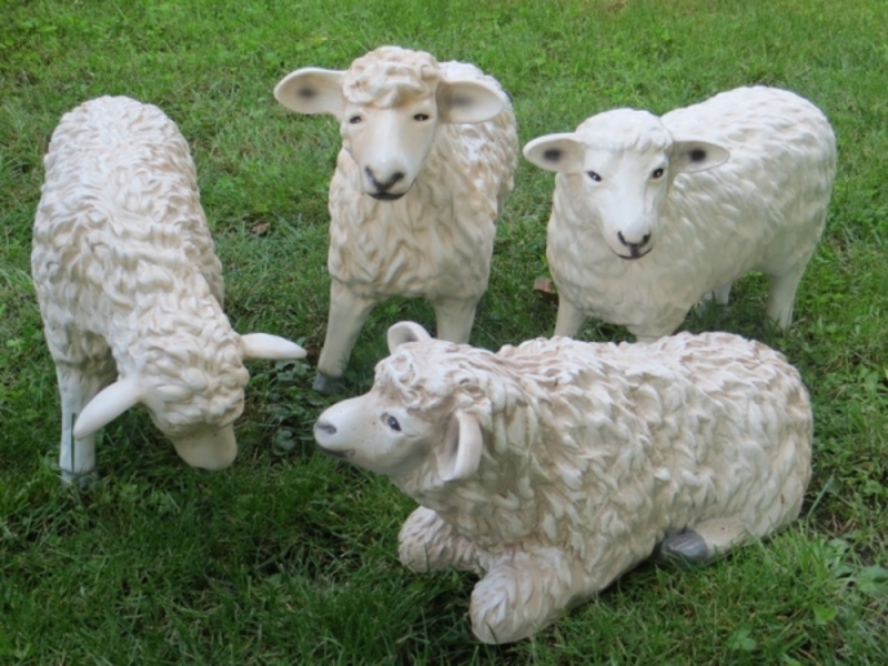 Dekoschaf Deko Schafe für draussen 4 Gruppe