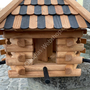 Grosses Vogelhaus Holz zum Aufhängen, teak-palisander, Höhe 52cm, Ø65cm 4