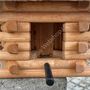 Grosses Vogelhaus Holz zum Aufhängen, teak-palisander, Höhe 52cm, Ø65cm 5