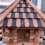 Grosses Vogelhaus Holz zum Aufhängen, teak-palisander, Höhe 52cm, Ø65cm 7