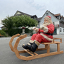 Weihnachtsdeko Draussen - Weihnachtsmann / Nicolaus mit Schlitten mit und ohne  Zügel 